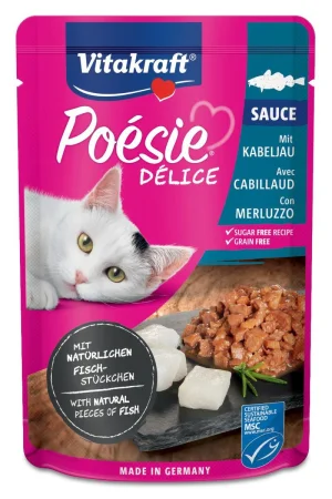 Vitakraft Poesie Delice Sauce Merluzzo - Umido per Gatti 23 x 85 g