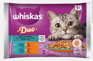 Whiskas Duo Mix Mari e Monti 4 x 85 g - Alimento umido per gatti