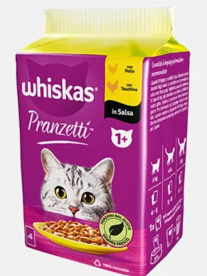 Whiskas Pranzetti Carni Bianche 7+ Pollo/Tacchino 6 x 50 g