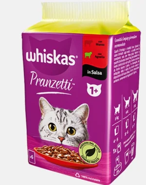 Whiskas Pranzetti Carni Miste Manzo e Agnello 6x50 g