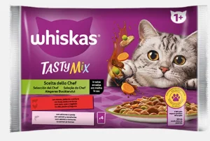 Whiskas Tasty Mix Scelta Chef cibo umido per gatti 4 x 85 g