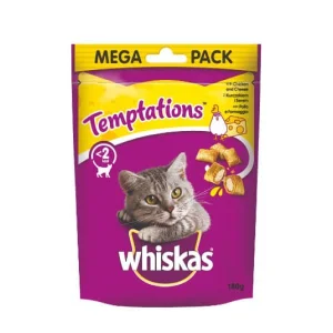 Whiskas Temptations snack con Pollo e Formaggio - 180 gr