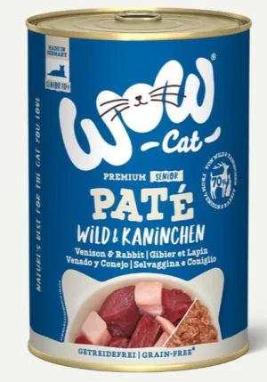 Wow Cat Senior Selvaggina/Coniglio Gr 400 - Mangime Umido per Gatti