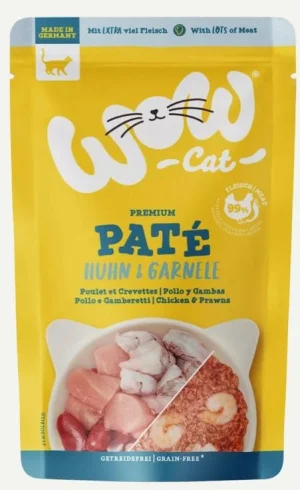 WOW CATTIVI PASTO PER GATTI CON POLLO E GAMBERI - 12 X 125g