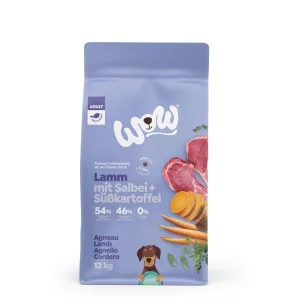 WOW Dog Mangime Secco per Cani - Agnello 12 kg