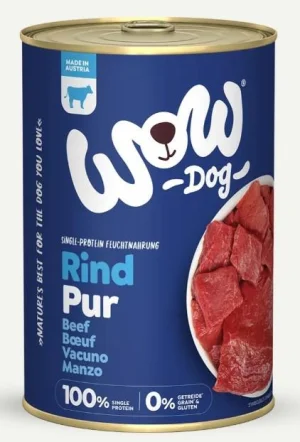 WOW Dog Manzo Puro 400g - Nutrimento Naturale per il Tuo Cane