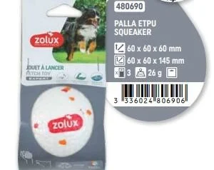 Zolux Gioco Palla con Squeaker in ETPU per Cani