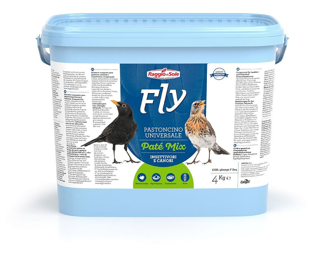 Fly Patè Mix Pastoncino universale uccelli insettivori 4 kg
