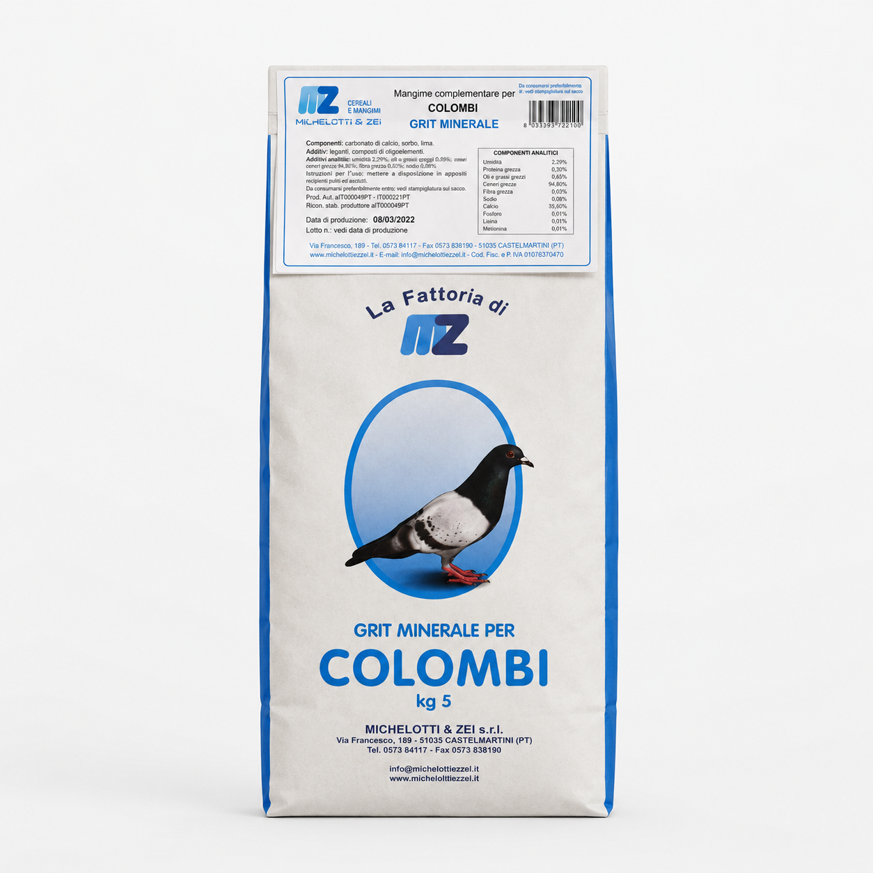 Grit per Piccioni e Colombi Minerale - Sacco 5 kg