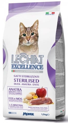 LeChat Excellence Crocchette per Gatti Sterilizzati all'Anatra 1,5 kg