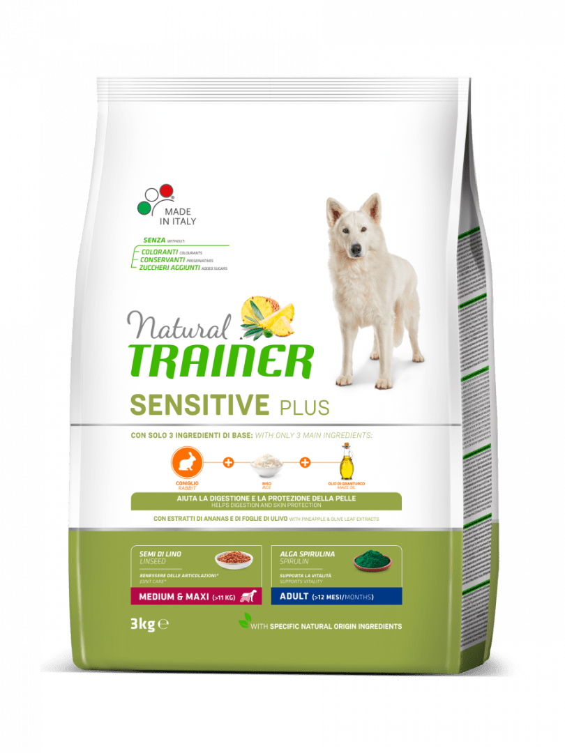 Natural Trainer Sensitive - Adult Medium - Maxi - Coniglio