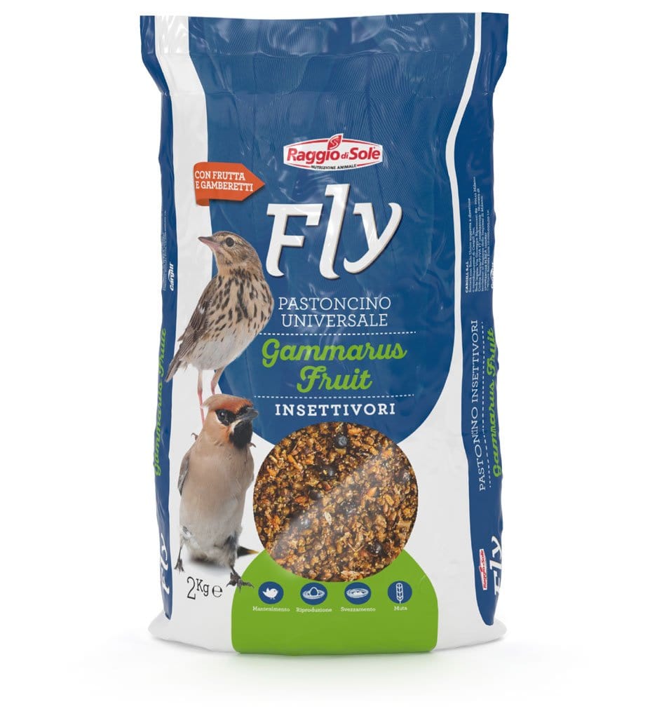 Pastoncino Gammarus Fruit Universale Insettivori - 2 kg - Fly Raggio di Sole