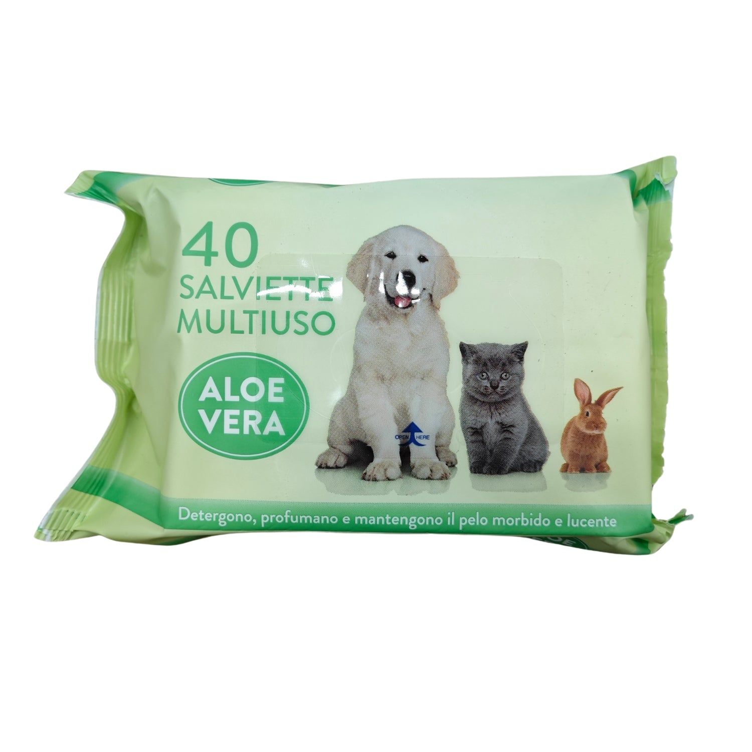Salviette detergenti cani e gatti Bengy 40 pezzi