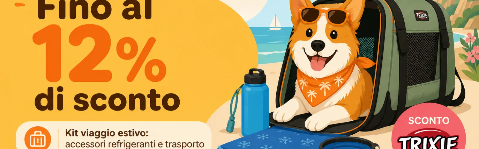 Kit viaggio estivo: accessori refrigeranti e trasporto - Sconto Trixie