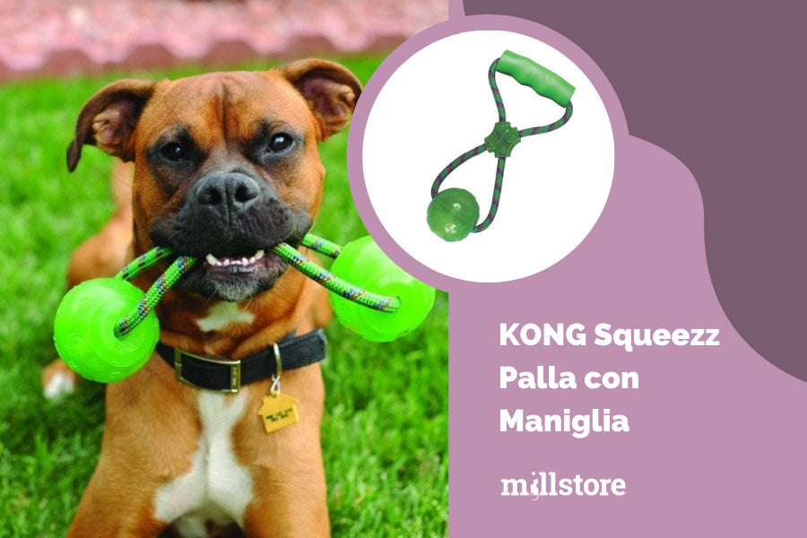 KONG Squeezz Palla con Maniglia