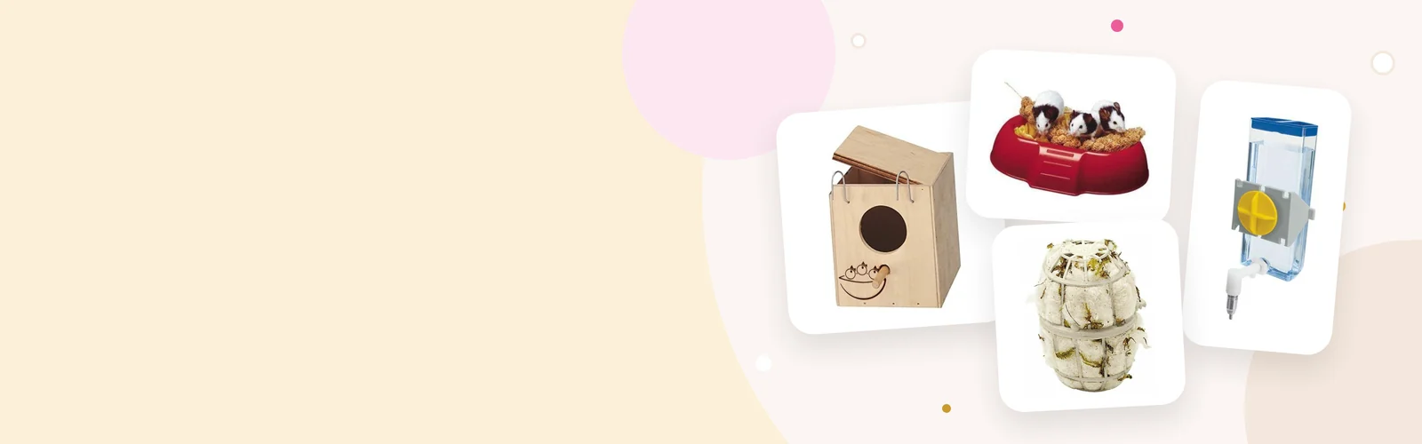 Gabbie, nidi e accessori per criceti e uccellini in offerta